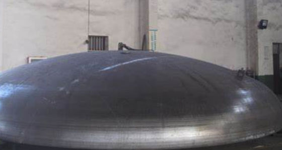 Cubierta torisférica de acero inoxidable Dimensiones del cabezal de la placa Código del recipiente a presión