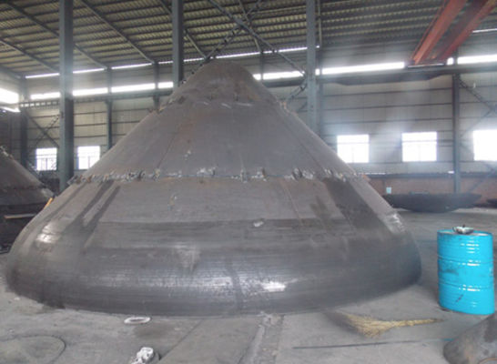 Cabezas de tanque cónicas de acero inoxidable de gran diámetro SGS