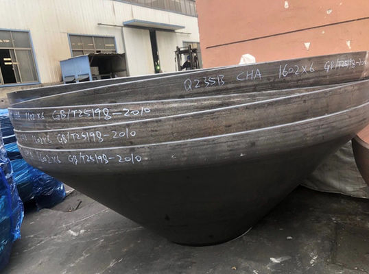 OEM Conical Standard Cubierta con cabeza cónica con tapa de fondo plano de acero al carbono