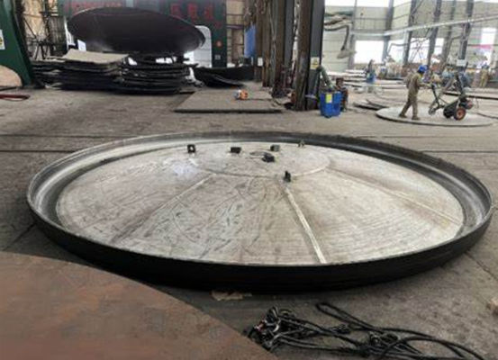 Industria Cabeza plana de plato de acero inoxidable de acero carbono Cabeza plana de fondo