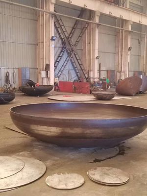 Superficie de revestimiento pulido en forma de cono en forma de cúpula con borde doblado Cabeza semielíptica con conexión soldada