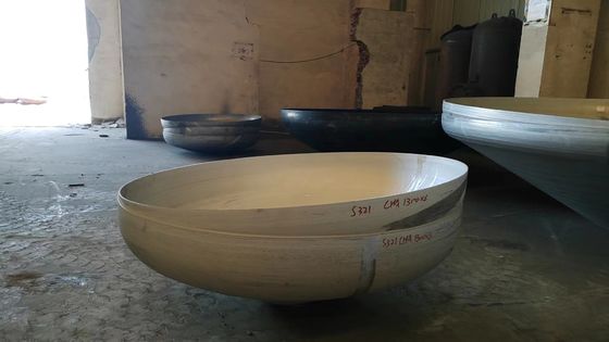 Cabezas de tanques hemisféricos de formación en caliente hechas de acero al carbono para conexión de soldadura