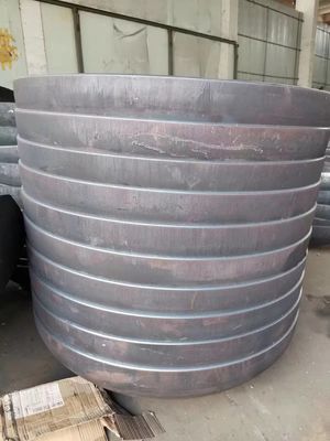Superficie de revestimiento pulido en forma de cono en forma de cúpula con borde doblado Cabeza semielíptica con conexión soldada